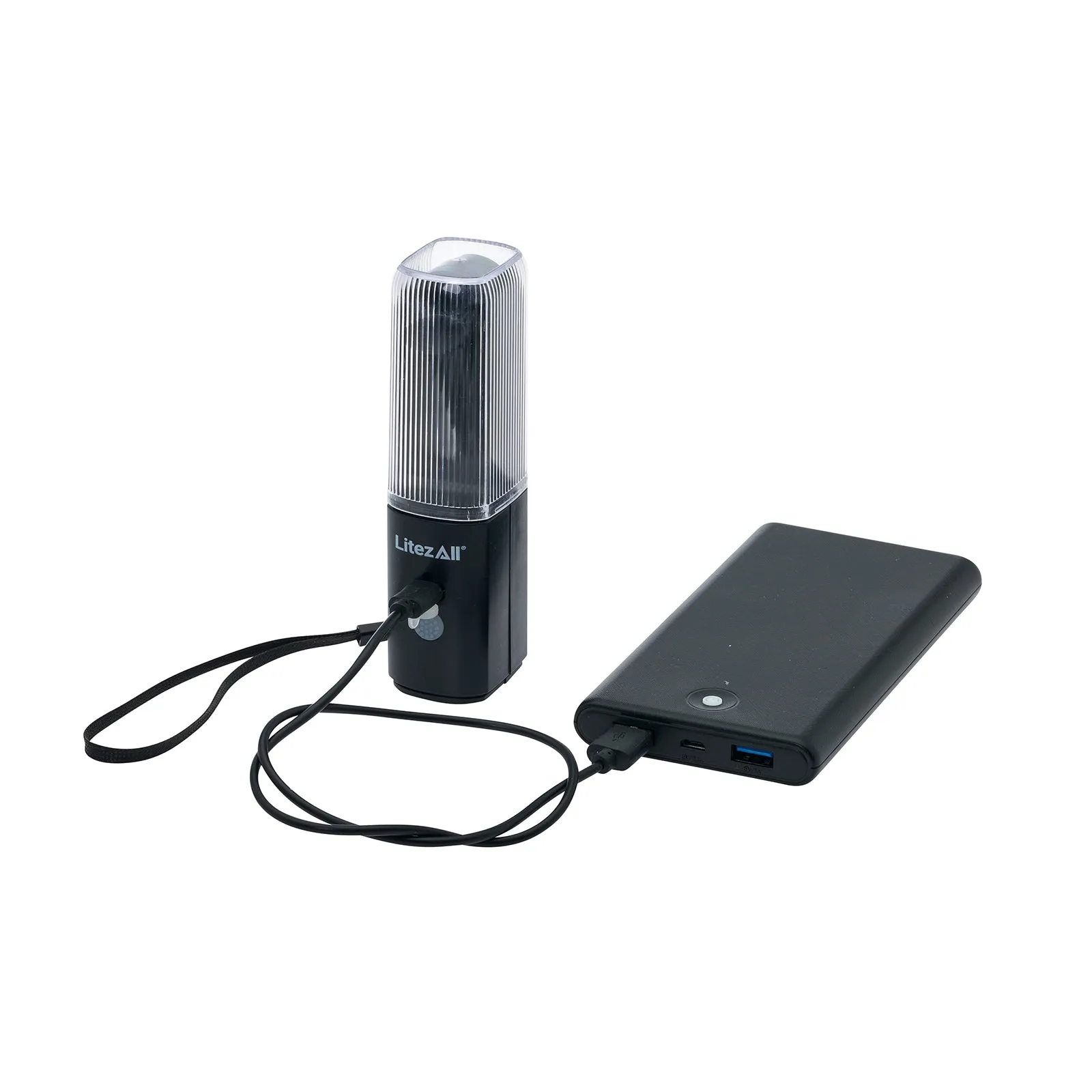 LitezAll Rechargeable Pocket Fan with Flashlight