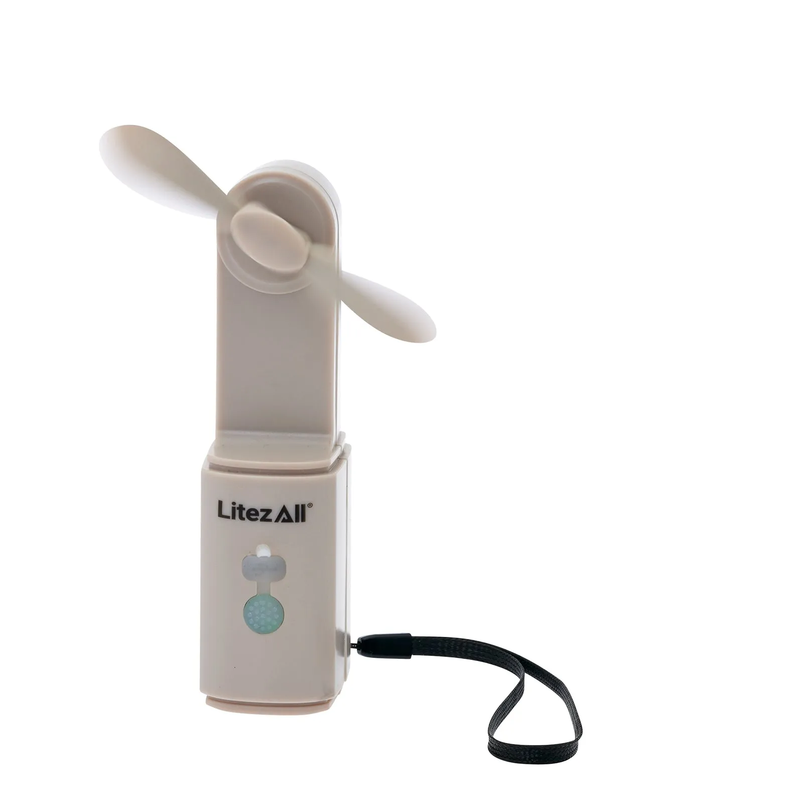 LitezAll Rechargeable Pocket Fan with Flashlight