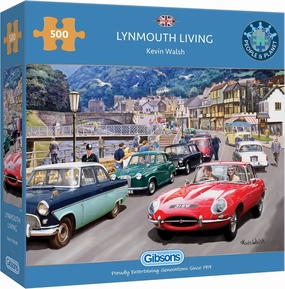 Lynmouth Living | 500 Piece Jigsaw Puzzle | Classic Car Jigsaw | Sustainable Jigsaw Puzzle for Adults | Premium 100% Recycled Board | Great Gift for Adults | Gibsons Games