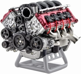 MAD RC V8 Engine Model, DIY Simulation Internal Combustion Engine Assembly Model for AX90104 SCX10Ⅱ Capra VS4-10 Pro/Ultra Model Car