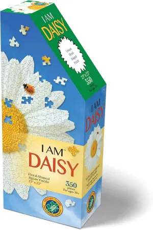 Madd Capp: I AM Daisy - 350 Piece Jigsaw Puzzle - Floral Shaped Puzzle, 23x23 Finished Size, Includes Fun Fact Sheet