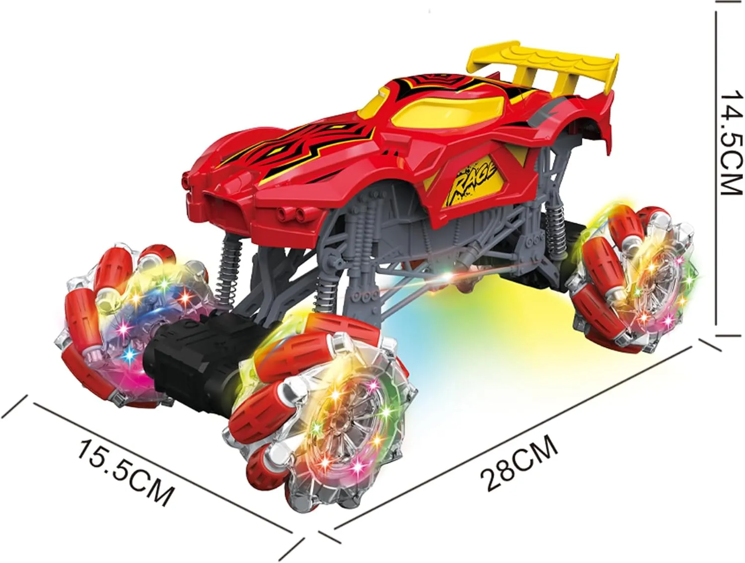 Maggie High-Speed All-Terrain Racing Car 1:16 Scale Execute Spectacular 360° Flips Multi Terrain 4 * 4 Fast Velocity Chaser for Racing Enthusiasts, Kids, Adults