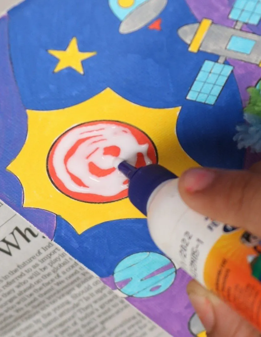 Magical Dreamscapes Colour & Decorate DIY Canvas Kit- Space theme