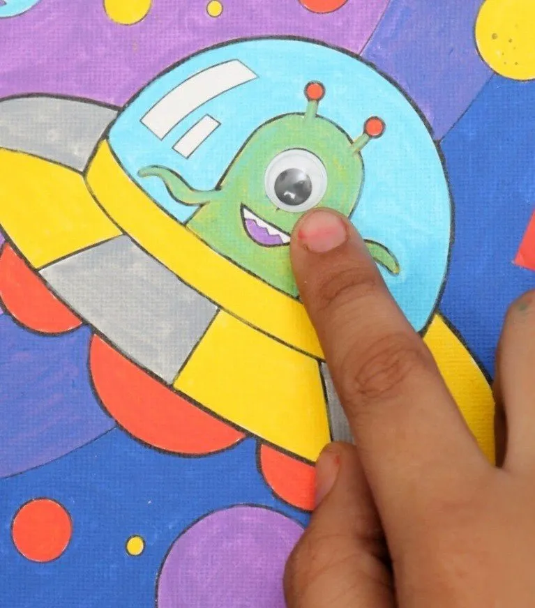 Magical Dreamscapes Colour & Decorate DIY Canvas Kit- Space theme