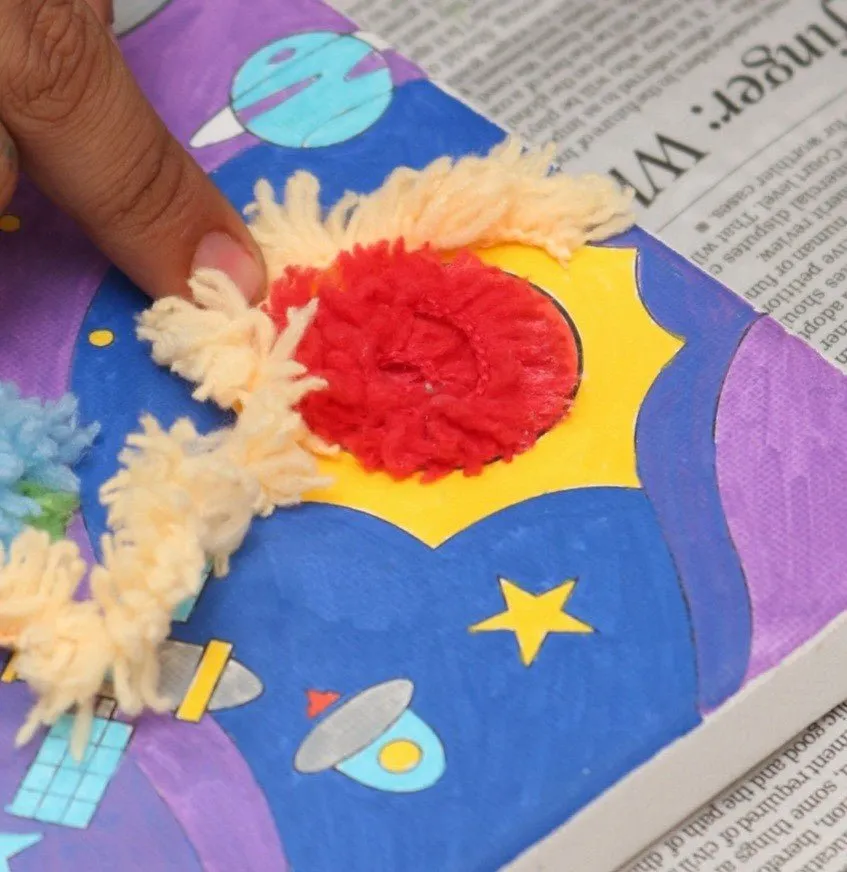 Magical Dreamscapes Colour & Decorate DIY Canvas Kit- Space theme