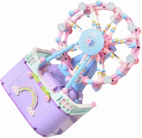MAGICLULU 1set Ferris Wheel Shape Music Box Set Building Blocks for Boys and Girls Educational Toy for Creative Play Promotes Social Skills Intellectual Development Safe Materials