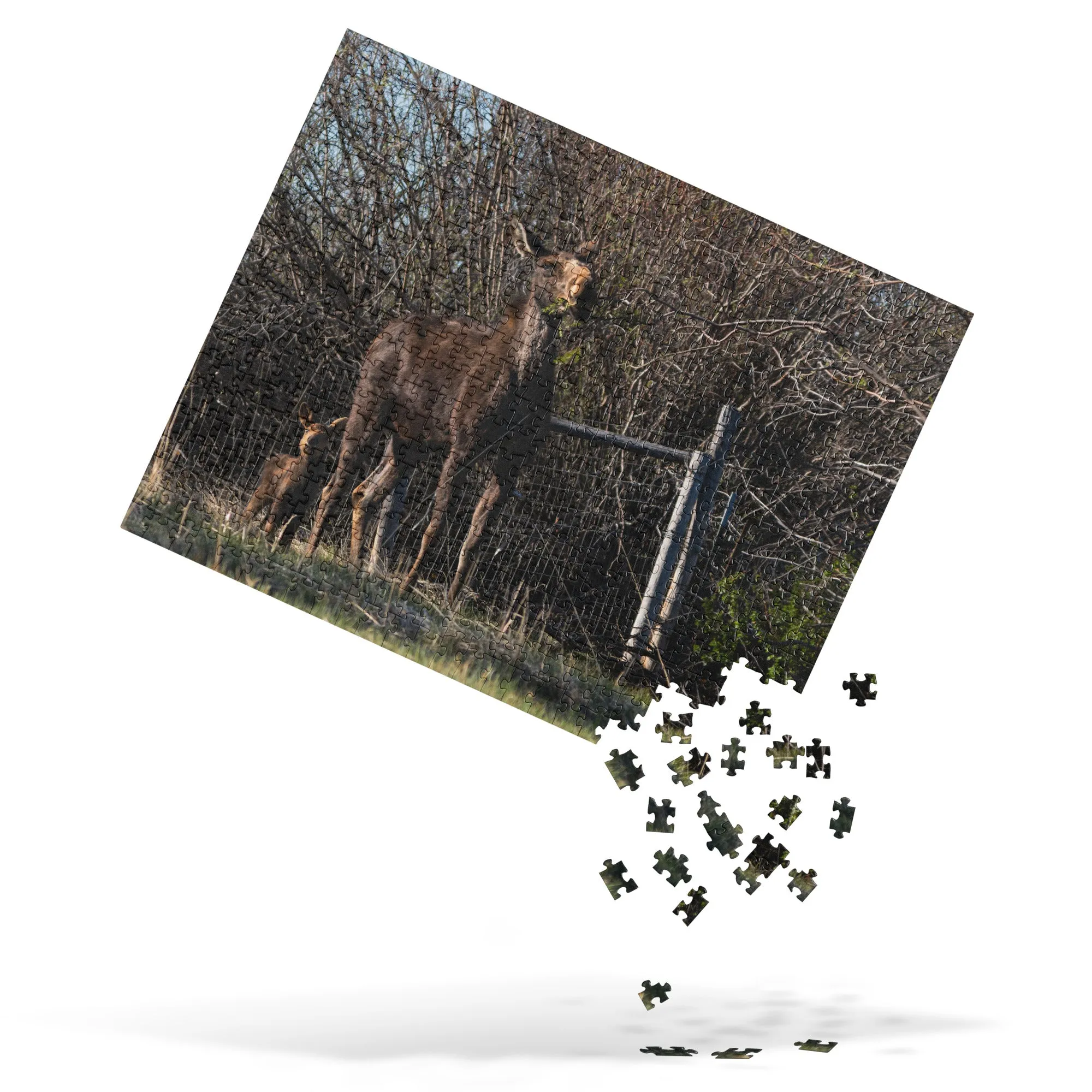 Mamma Moose with Baby Moose Jigsaw puzzle
