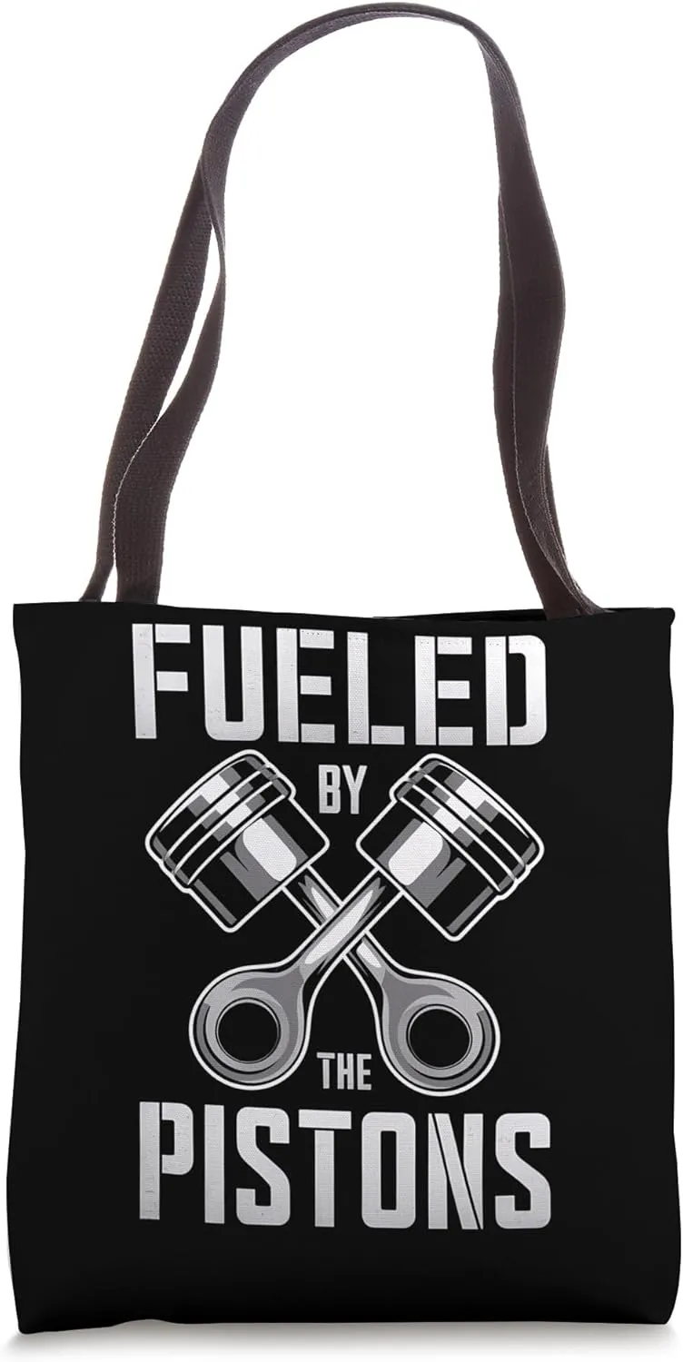 Mechanics Garage Life And Auto Car Guys Fueled By Piston Tote Bag