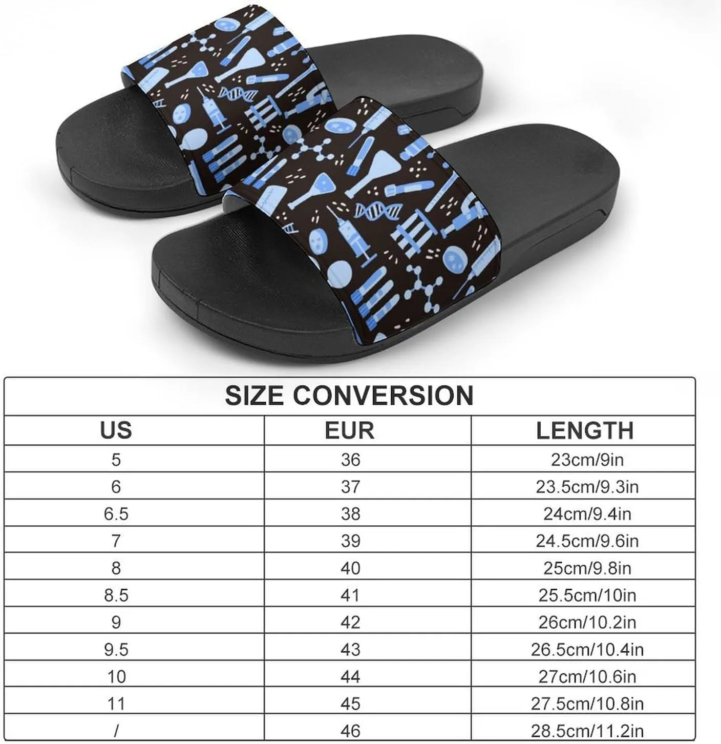 Medical Lab Tools Science House Slippers for Women Men Shower Slides Bathroom Sandals