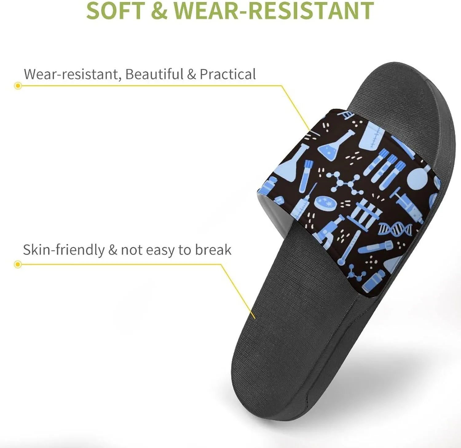 Medical Lab Tools Science House Slippers for Women Men Shower Slides Bathroom Sandals