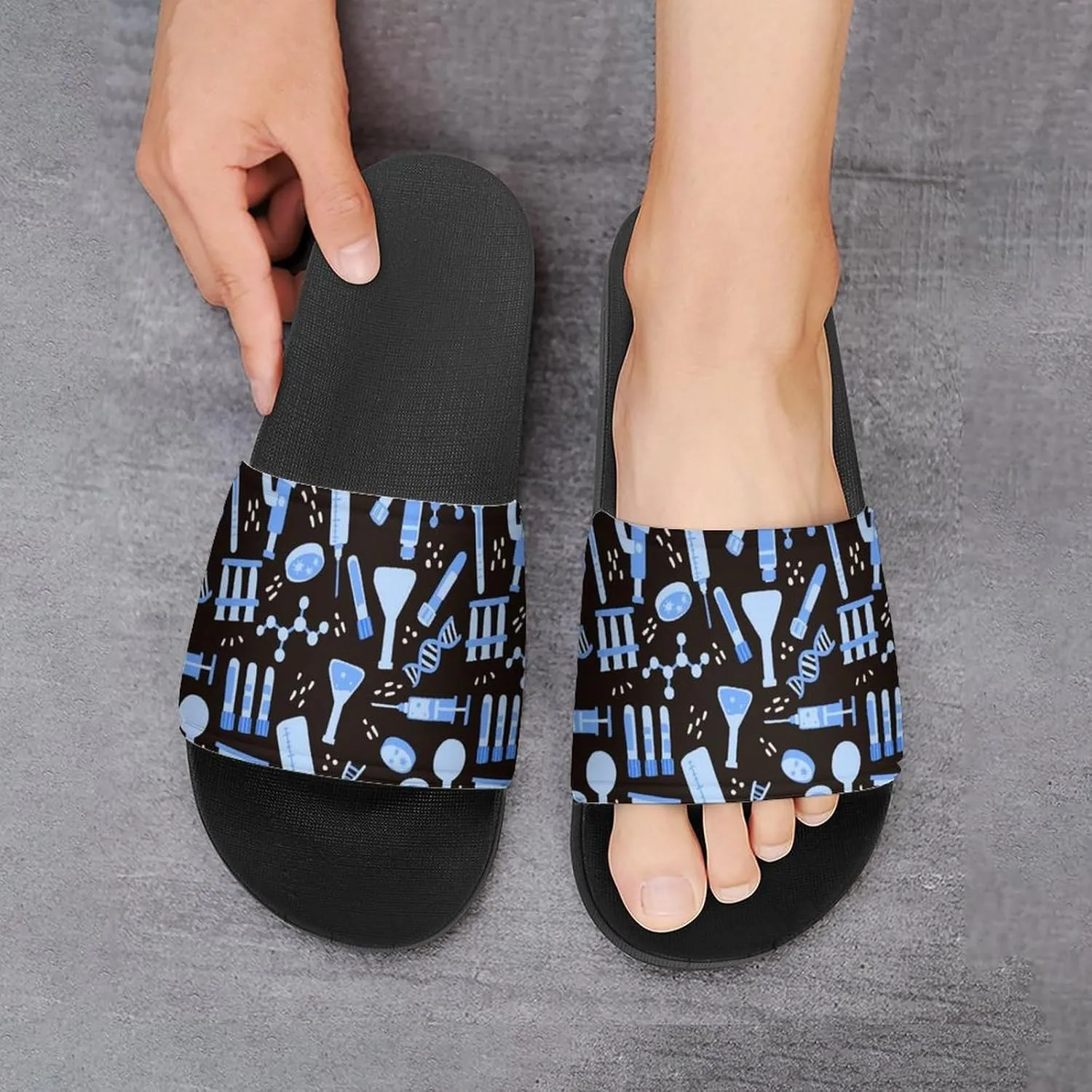 Medical Lab Tools Science House Slippers for Women Men Shower Slides Bathroom Sandals