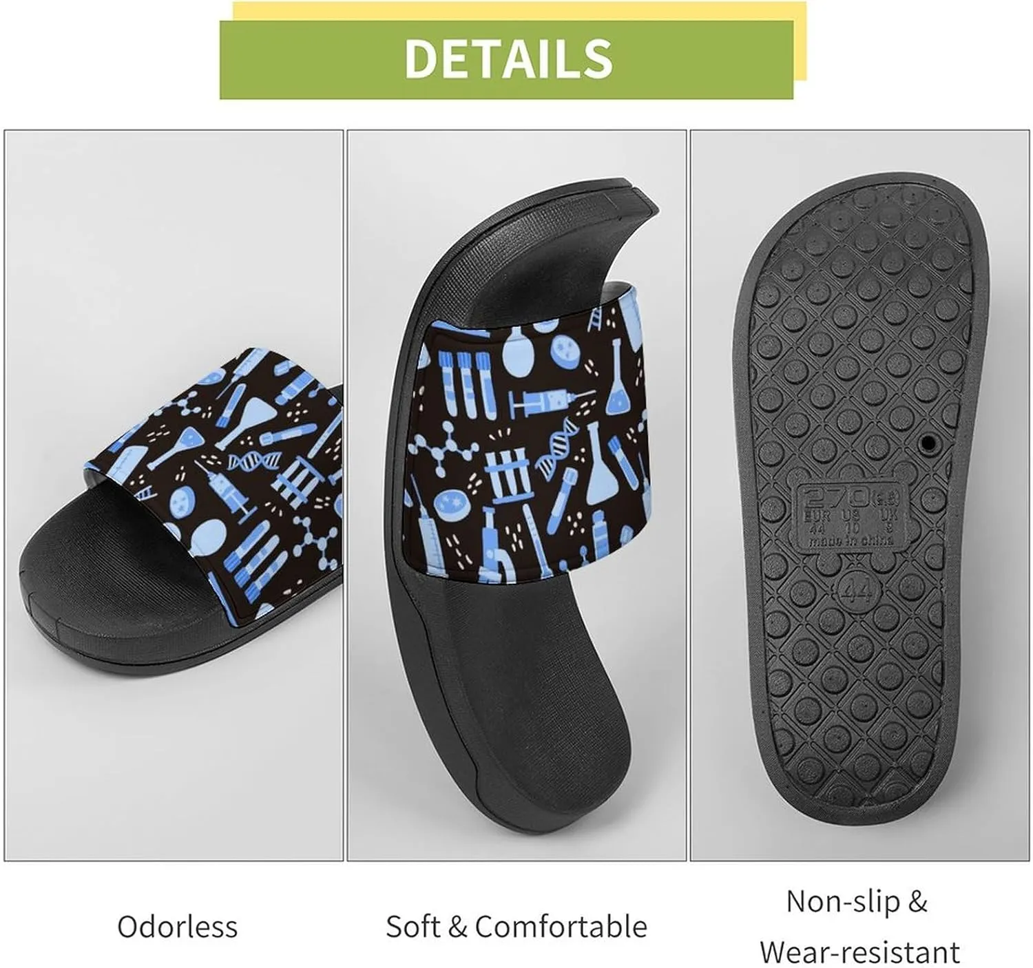 Medical Lab Tools Science House Slippers for Women Men Shower Slides Bathroom Sandals