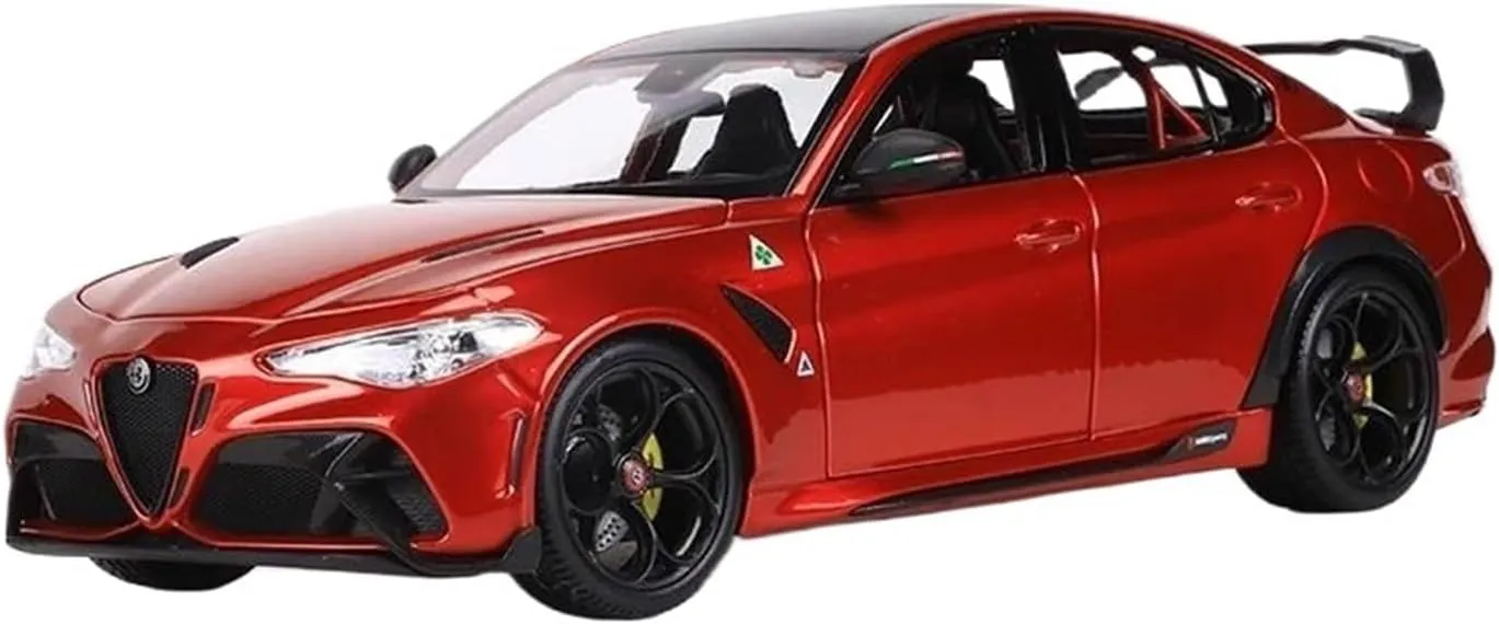 Metal Vehicles Toys 1:18 for Alfa Romeo Giulia GTAm Alloy Model Car Open All Doors Family Souvenir Ornament Home Or Office Décor