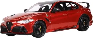 Metal Vehicles Toys 1:18 for Alfa Romeo Giulia GTAm Alloy Model Car Open All Doors Family Souvenir Ornament Home Or Office Décor