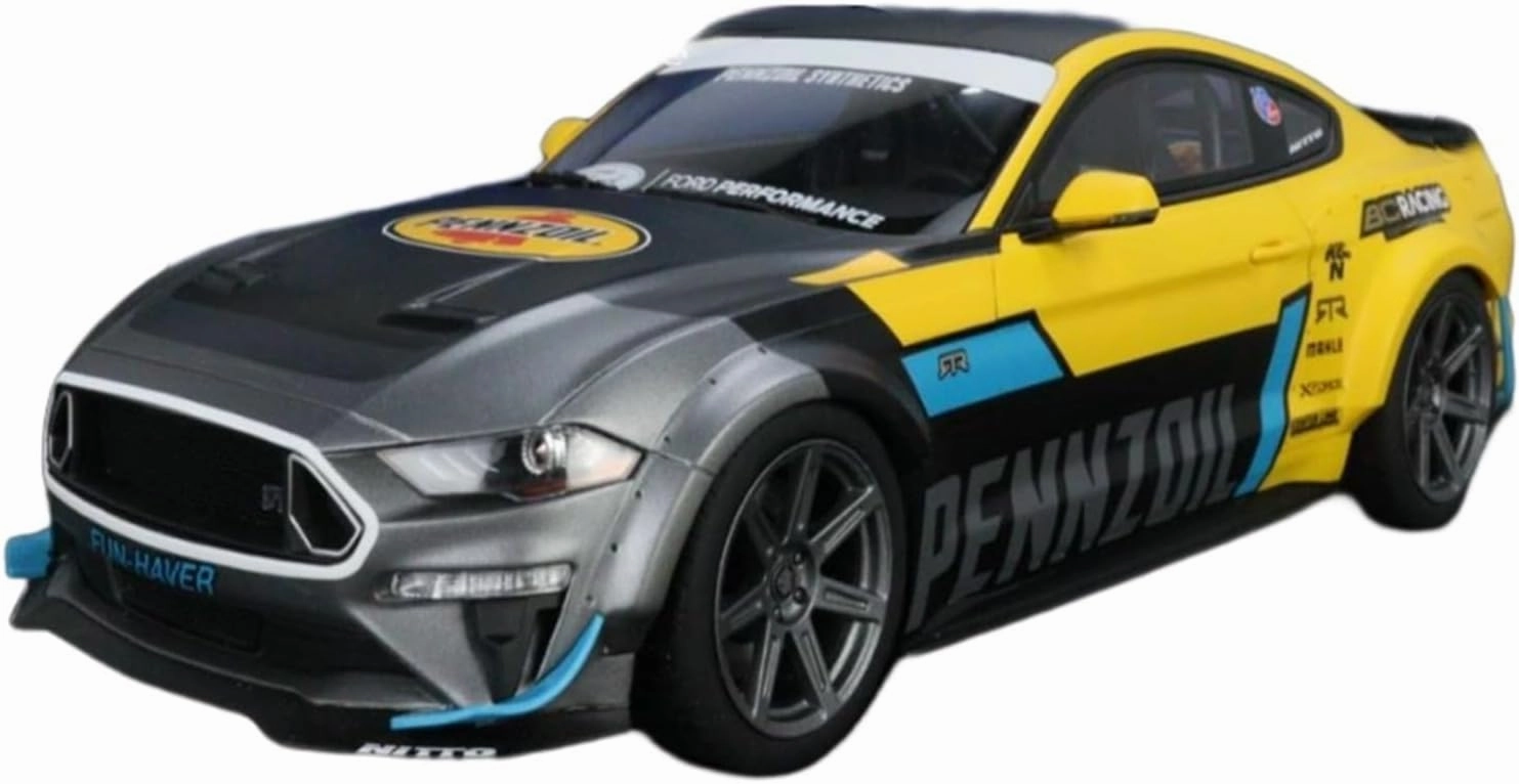 Metal Car Model 1:18 for Ford Mustang RTR Spec Wide Body Resin Car Model Miniature Vehicle Collection Die Cast Vehicles