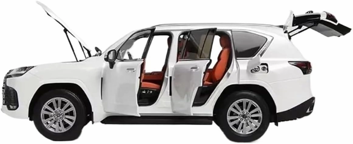 Metal Car Model 1:18 for Lexus LX600 SUV Simulation Alloy Static Car Model Classic Vehicle Vehicle Metal Collectible Die Cast Vehicles(White)