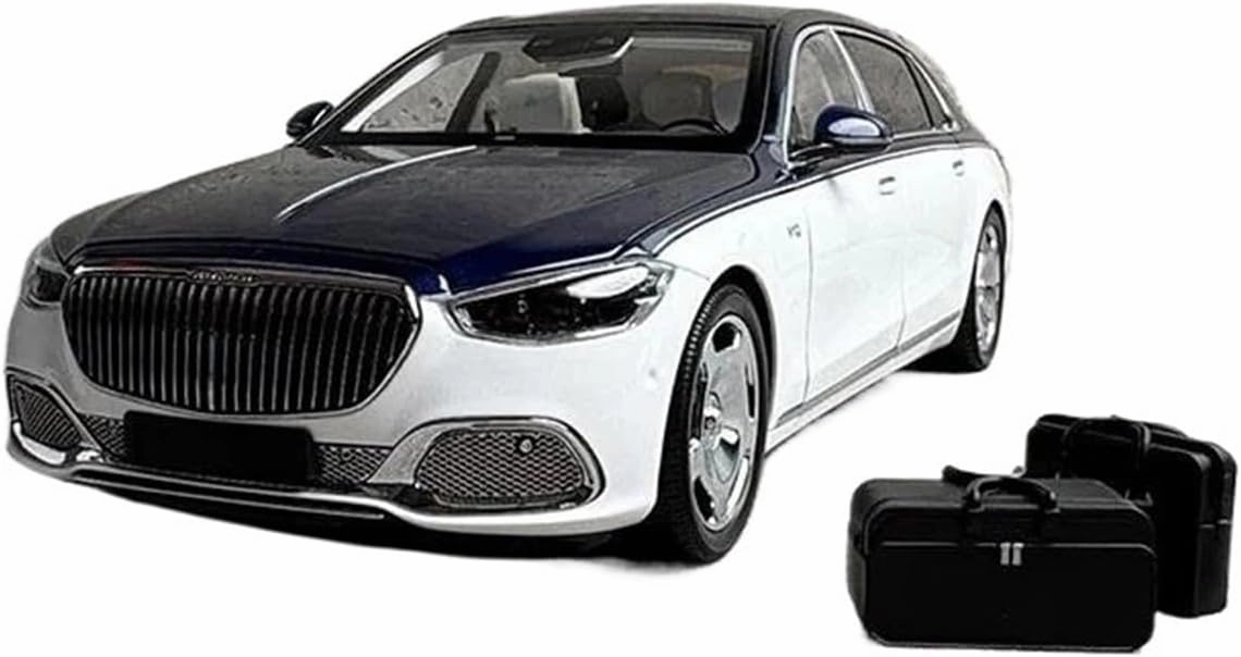 Metal Car Model 1:18 for Mercedes-Benz S680 Maybach W223 Alloy Fully Open Car Model Collection Rear Wheel Steerable Die Cast Vehicles
