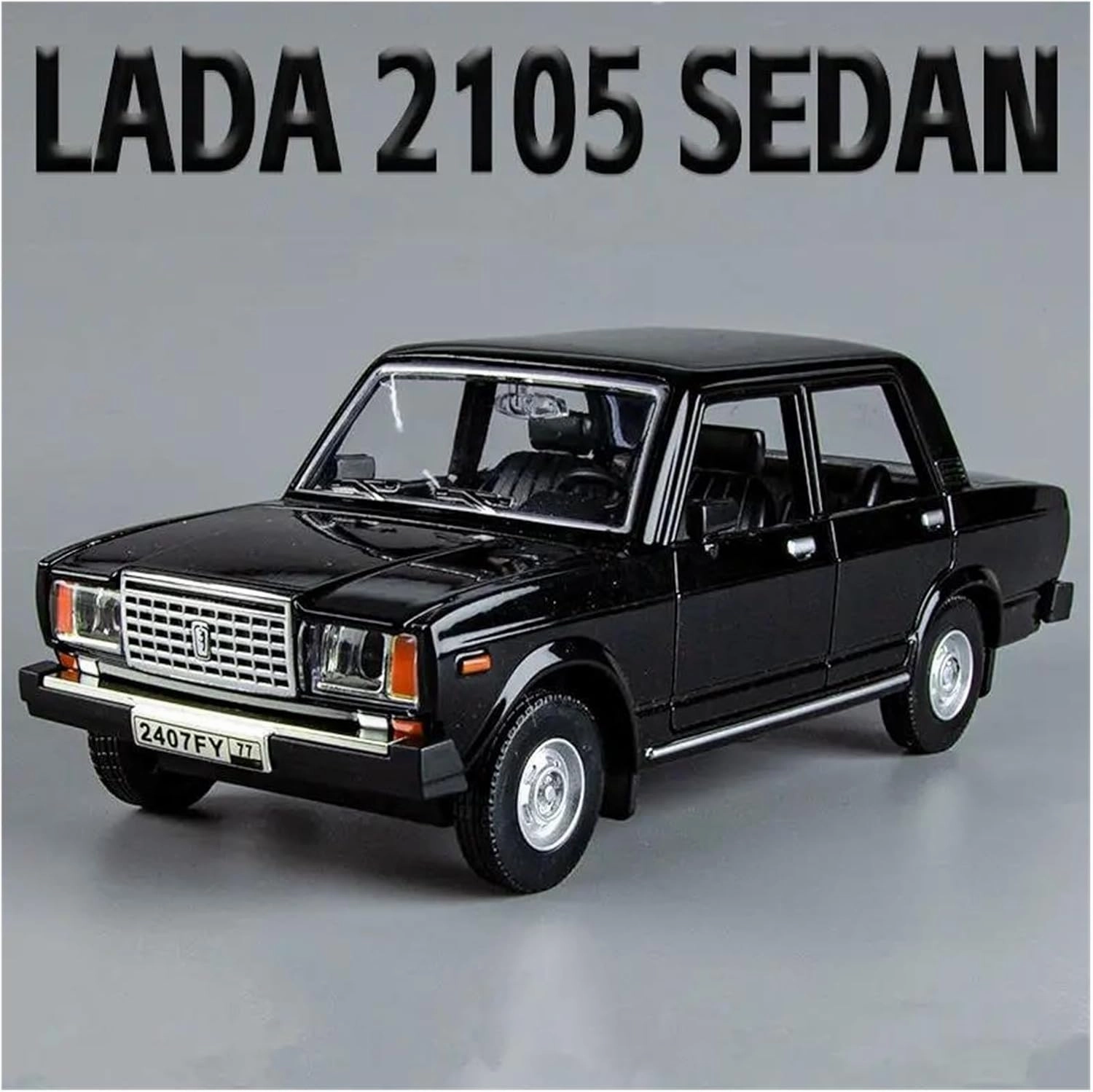 Metal Car Model 1 24 for Lada 2105 Sedan Alloy Classic Car Model Diecast Metal Vehicle Car Model Sound and Light Collection(Red)