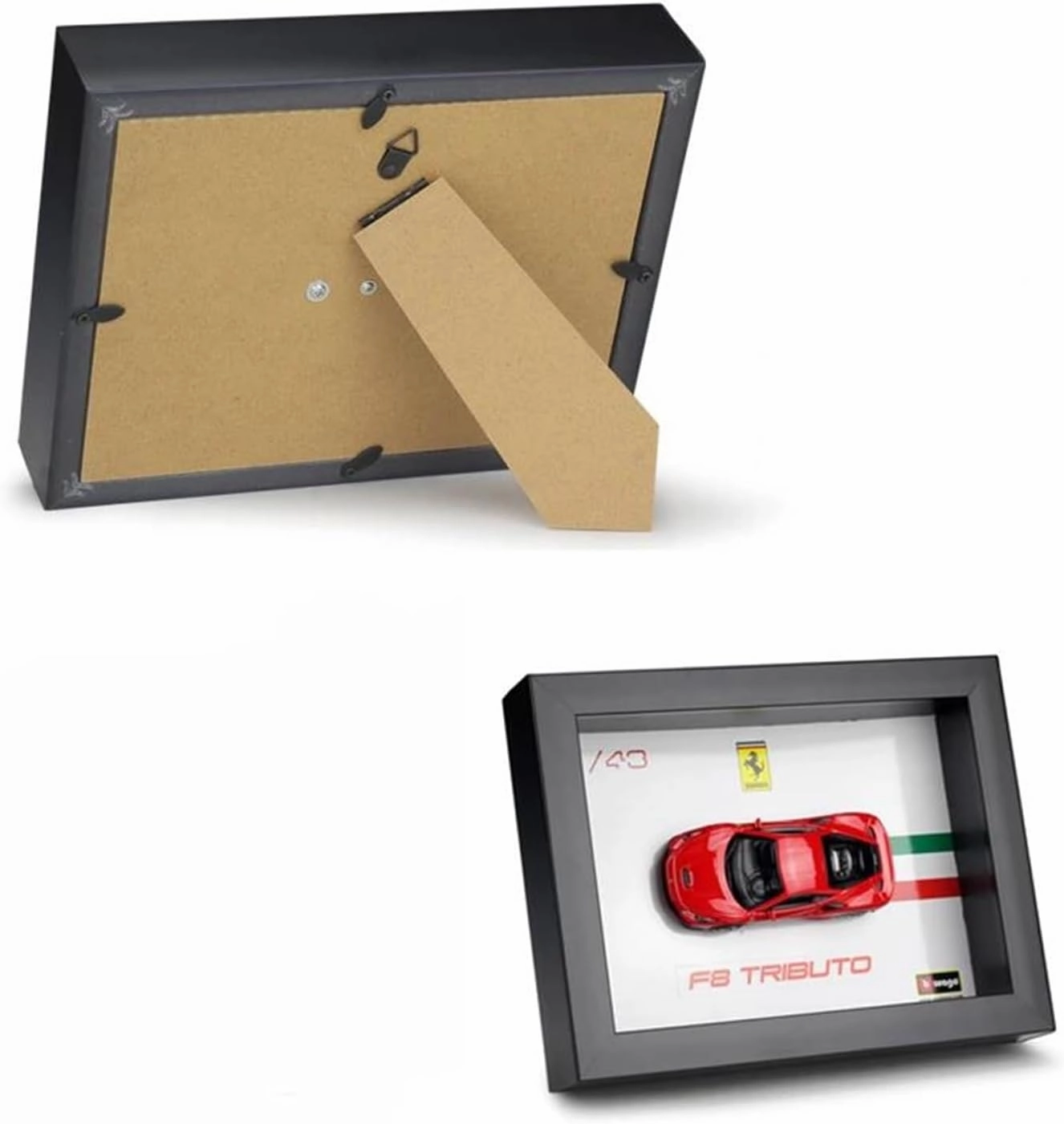 Metal Car Model 1:43 for Ferrari 599 GTO LaFerrari 488 GTB Photo Frame Version Alloy Sports Car Model Collection Decoration Die Cast Vehicles(488 GTB Black)