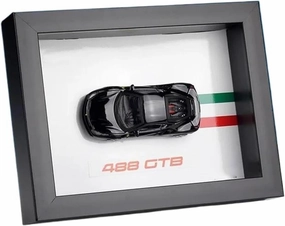 Metal Car Model 1:43 for Ferrari 599 GTO LaFerrari 488 GTB Photo Frame Version Alloy Sports Car Model Collection Decoration Die Cast Vehicles(488 GTB Black)