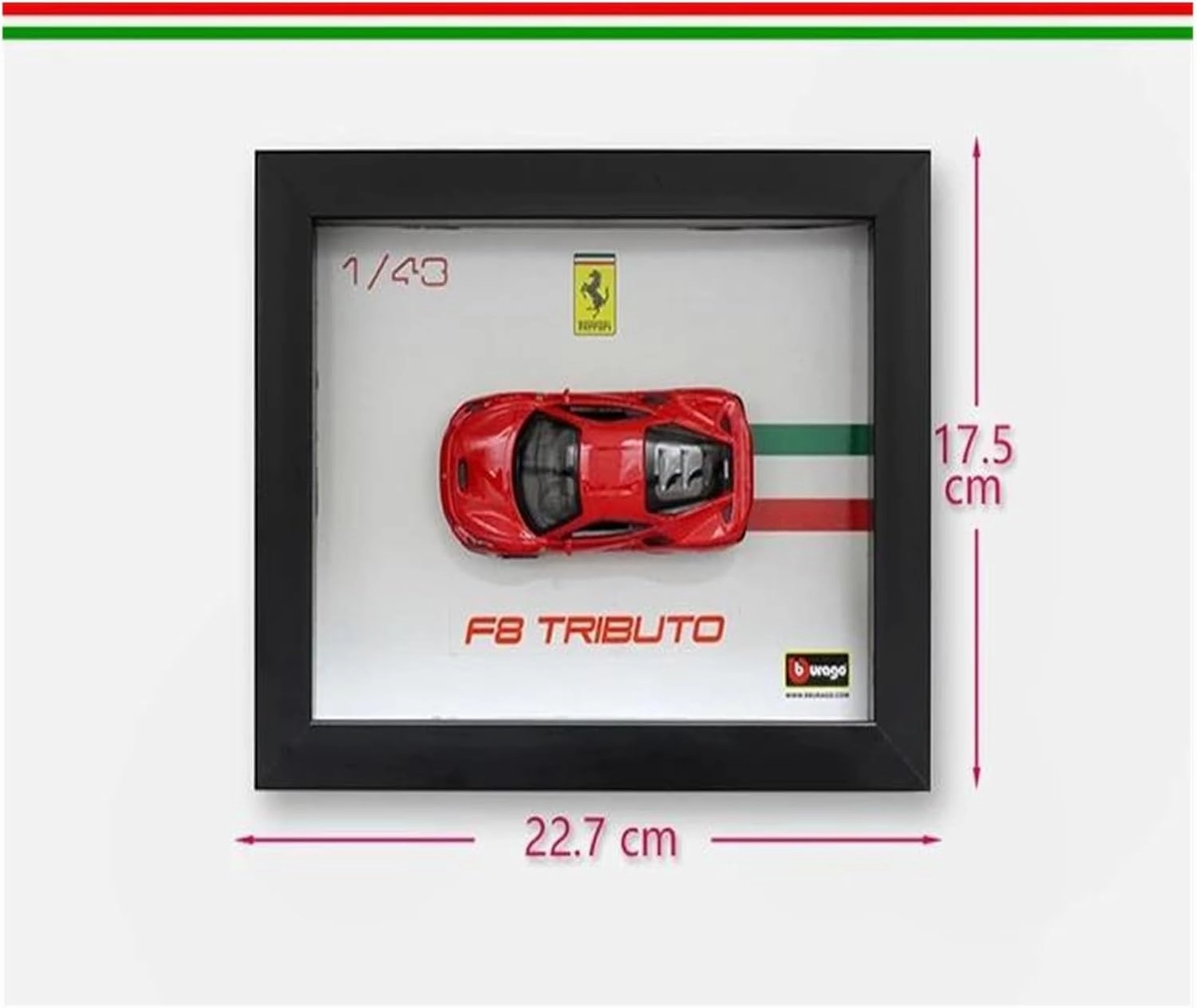 Metal Car Model 1:43 for Ferrari 599 GTO LaFerrari 488 GTB Photo Frame Version Alloy Sports Car Model Collection Decoration Die Cast Vehicles(488 GTB Black)