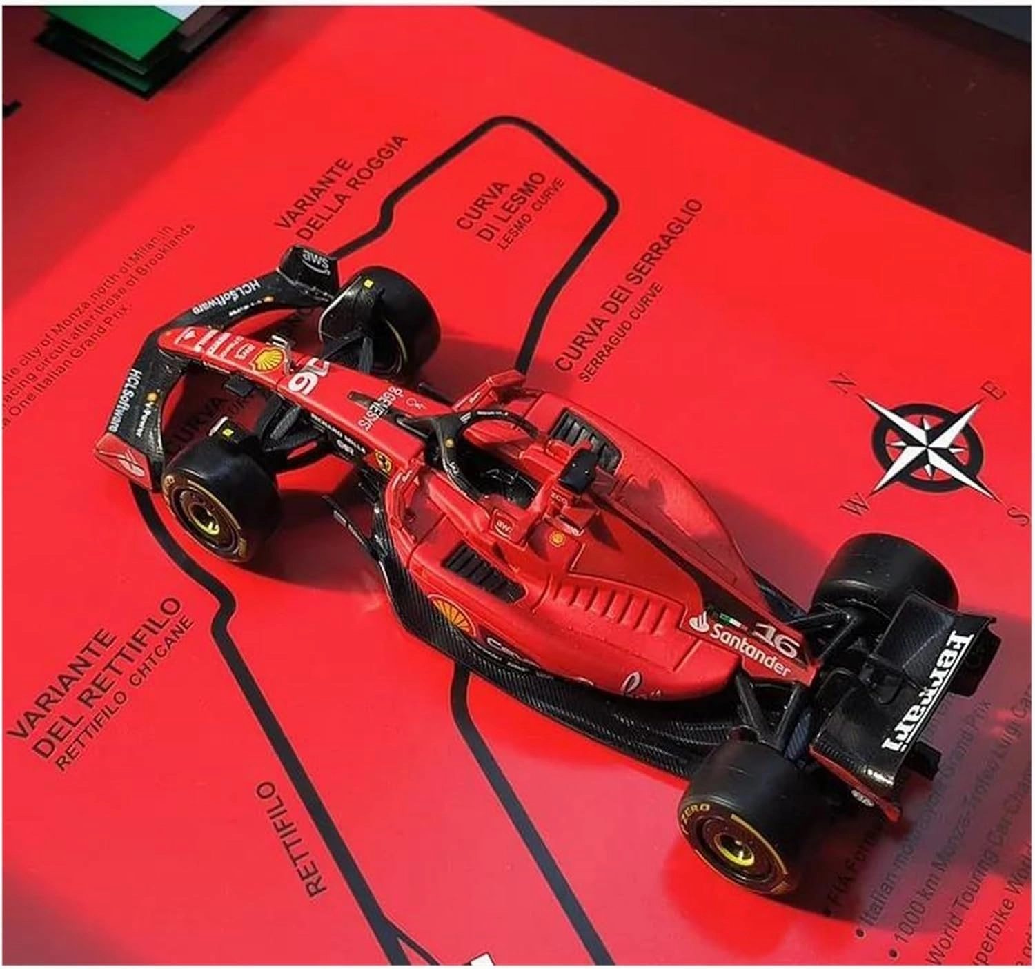 Metal Car Model 1:43 for Ferrari 599 GTO LaFerrari 488 GTB Photo Frame Version Alloy Sports Car Model Collection Decoration Die Cast Vehicles(Monte Carlo Circuit)