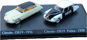 Metal Car Model 1:87 for Citroen DS19 Slough 1958 Small Vehicle Police Car Alloy Model Desktop Ornaments Die Cast Vehicles