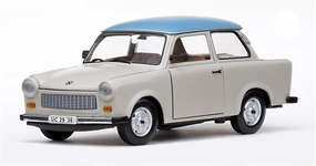 Metal Die Cast Toy Cars 1/18 for Quanbin Trabant 601 White Simulation Die Casting Model Car for Arts Craft Home Desktop Decoration for Home Or Office Décor