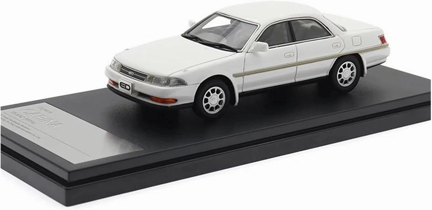 Metal Die Cast Toy Cars 1/43 Scale for Carina ED2.0X 1990 Resin Car Model Simulation Vehicles Collectible Decoration for Home Or Office Décor(White)