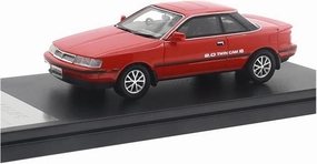 Metal Die Cast Toy Cars Diecast Resin 1/43 for Corolla Sedan GT 1987 Classic Car Model Toy Collection Decoration for Home Or Office Décor(Red)