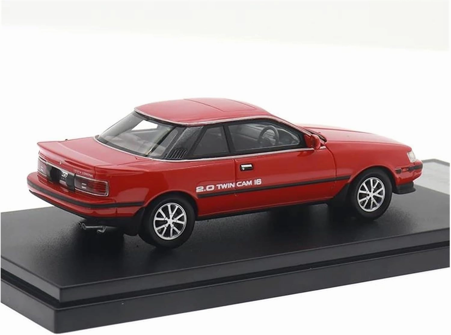 Metal Die Cast Toy Cars Diecast Resin 1/43 for Corolla Sedan GT 1987 Classic Car Model Toy Collection Decoration for Home Or Office Décor(Red)
