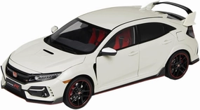 Metal Vehicles Toys 1:18 for Honda Civic Type R Fk8 Alloy Car Model Performance Coupe Entryway Display Home Or Office Décor(White)