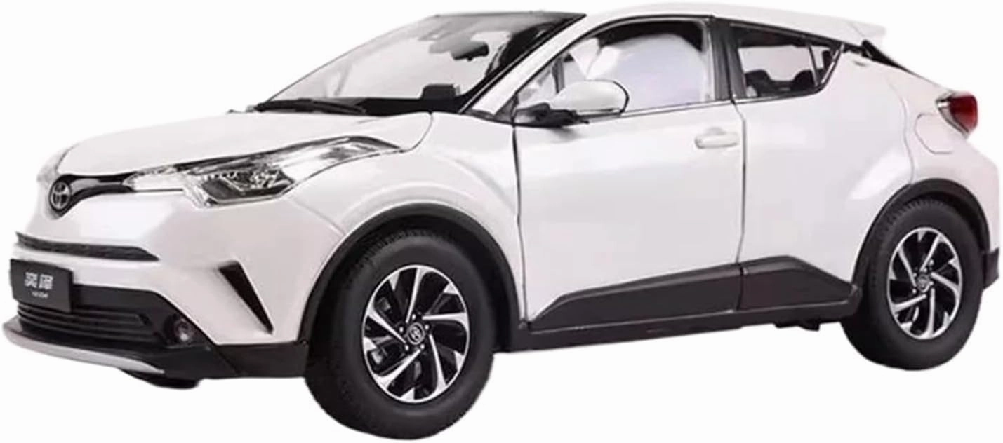 Metal Vehicles Toys 1:18 for Toyota Izoa Full Door Alloy Car Model Static Model Toy Display Collectible Decoration Home Or Office Décor(White)