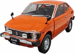 Metal Vehicles Toys 1/24 for Suzuki 1977 Openable Door Alloy Car Model Metal Ornaments Mini Vehicle Toys Orange Home Or Office Décor