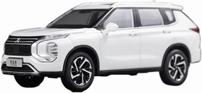Metal Vehicles Toys 1:43 for Mitsubishi Outlander 2023 SUV Alloy Car Model Bedroom Decoration Indoor Display Home Or Office Décor(White)