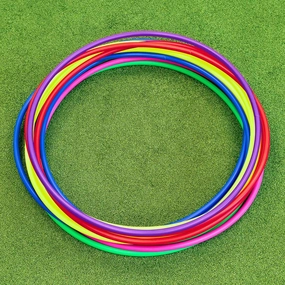 METIS Hula Hoops | Pack of 6 or 12 | Fitness, Exercise, Gymnastics, Kids, Adults, Dog Agility [Available in 4 Sizes]