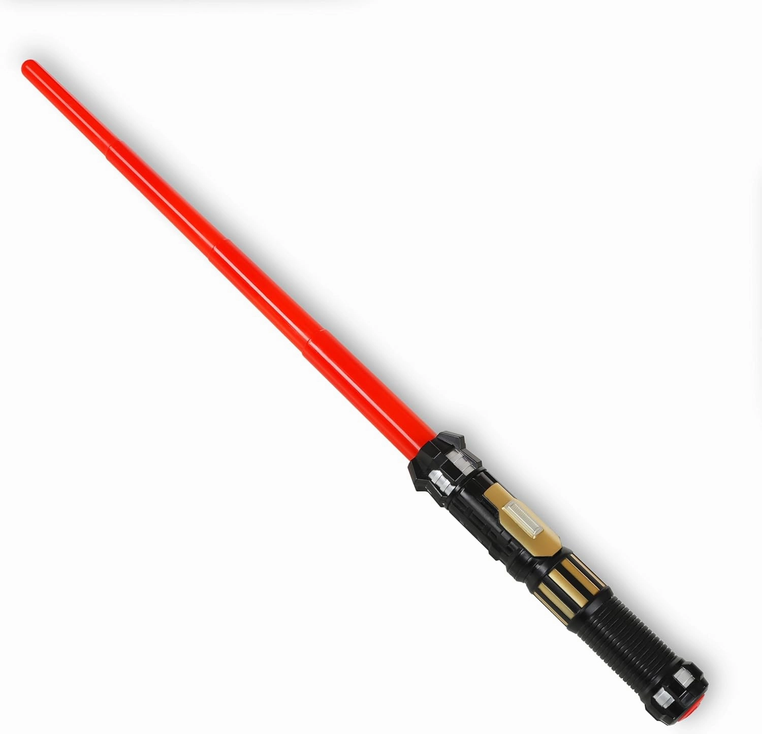 MewduMewdu Light up Saber Toy (Fully Retracted) with Electronic Lights & FX Sound Effect for Kids and Adults, LED Light Expandable Light Sword Toy as Halloween Party, Holiday, Birthday Gift (Red)
