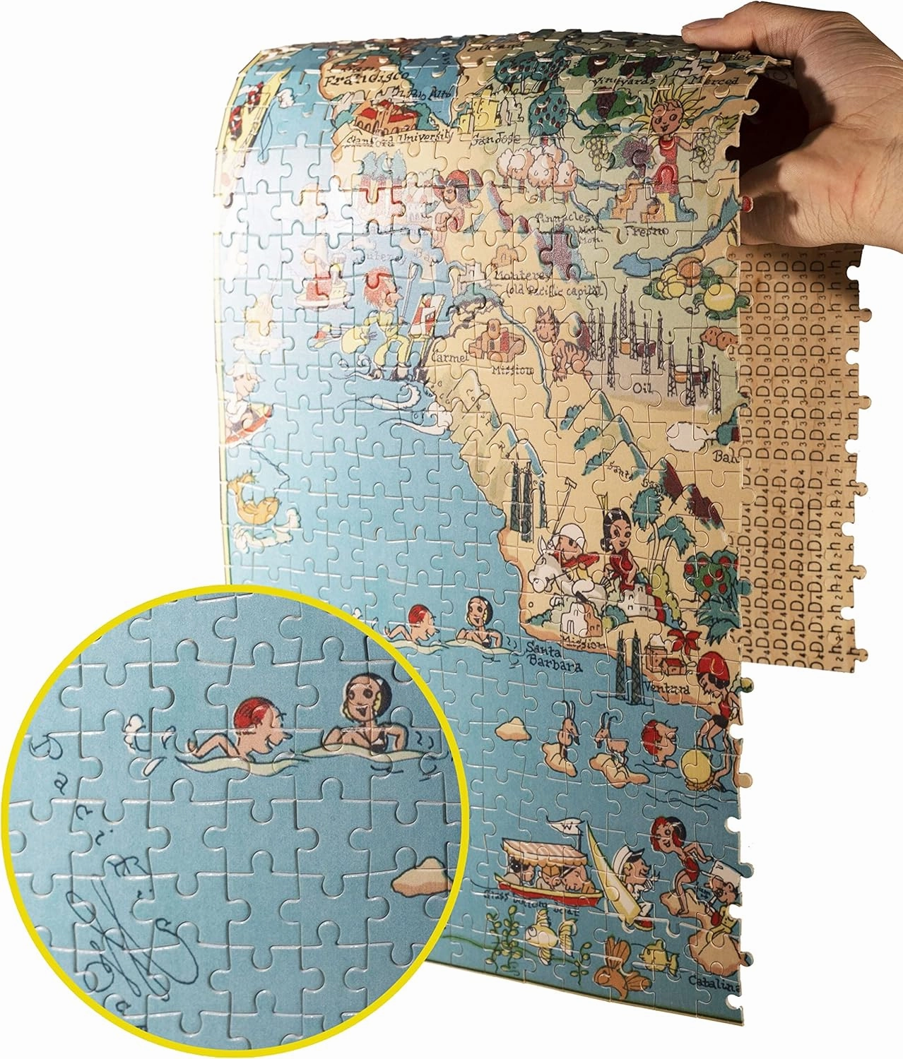 Michigan Wooden Map Jigsaw Puzzle Toys for Adults USA of State Map Decorate Puzzle Games 500 Piece
