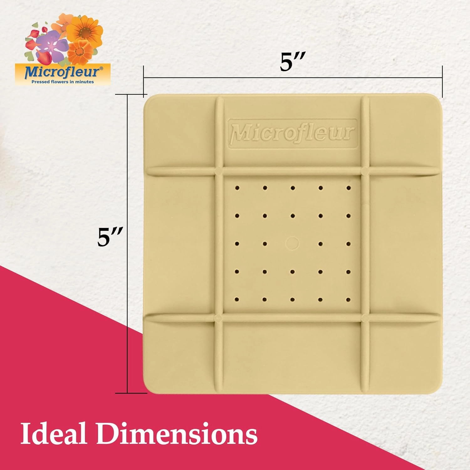 Microfleur Microwave Flower Art Press Kit for Kids and Adults - DIY with Washable Absorbent Cloth, Ideal for Plant Lovers 5" (13 cm)