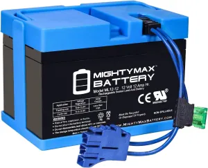 Mighty Max Battery Drop in Replacement for 12 Volt Peg Perego 12 AH Ride On Toy Battery kit and Harness