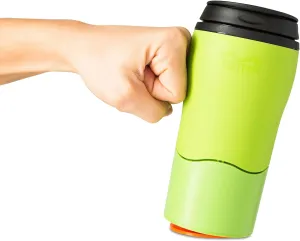 Mighty Mug Plastic Travel Mug, No Spill Double Wall Tumbler, Cold/Hot, Cup-Holder Friendly, Dishwasher Safe, (Green, 12oz)