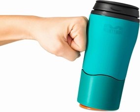 Mighty Mug Plastic Travel Mug, No Spill Double Wall Tumbler, Cold/Hot, Cup-Holder Friendly, Dishwasher Safe, (Teal, 12oz)