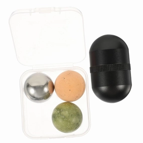 Mikinona 1set Jade Facial Massage Roller Ice Jade Globe Tool for Face Body and Eyes -aging Wrinkle Reduction and Skin Tightening Massage for Relaxation and Circulation Boost