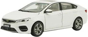 Mini Cars Replica 1:18 for Geely Colorado Sedan Car Model Alloy Metal Vehicle Display Stand Decoration Ornaments Race Car Birthday Party Decorations(White)