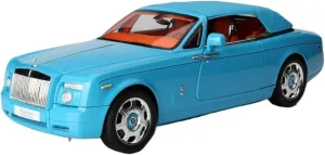 Mini Cars Replica 1/18 for Rolls-Royce Phantom Convertible Blue 2-Door Alloy Car Model Home Decor Toy Race Car Birthday Party Decorations