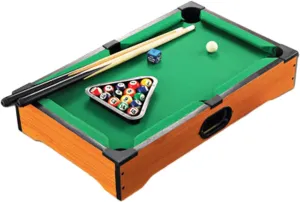 Mini Table Pool Easy to Install Balls Cues Wood for Desktop Playhouse Indoor