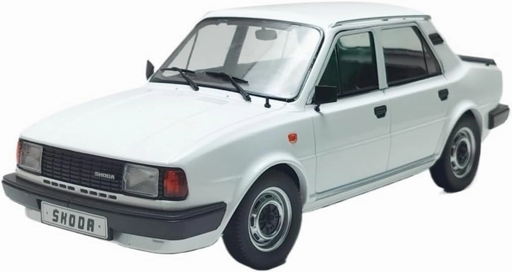 Mini Cars Replica 1/18 for Skoda Skoda 120 L Realistic Alloy Car Model White Simulation Mini Vehicle Home Decor Race Car Birthday Party Decorations