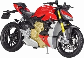 Mini Simulation Motorcycle Toys 1:18 for Ducati Super Naked V4 S Alloy die-Casting Motorcycle Model Children's Toys Gift Series Adult for Boys