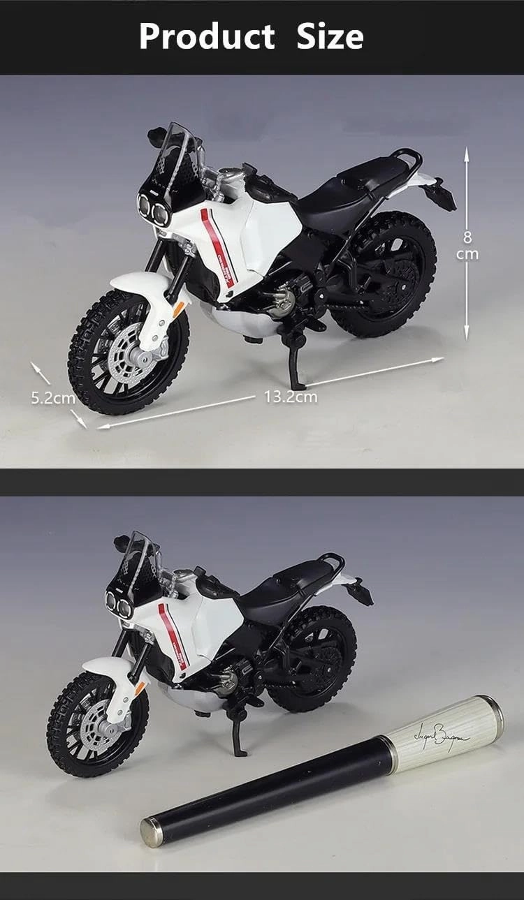 Mini Simulation Motorcycle Toys 1:18for Ducati Desert X Alloy Sport Motorcycle Model Die-cast Motorcycle Model Children's Toys Adult for Boys