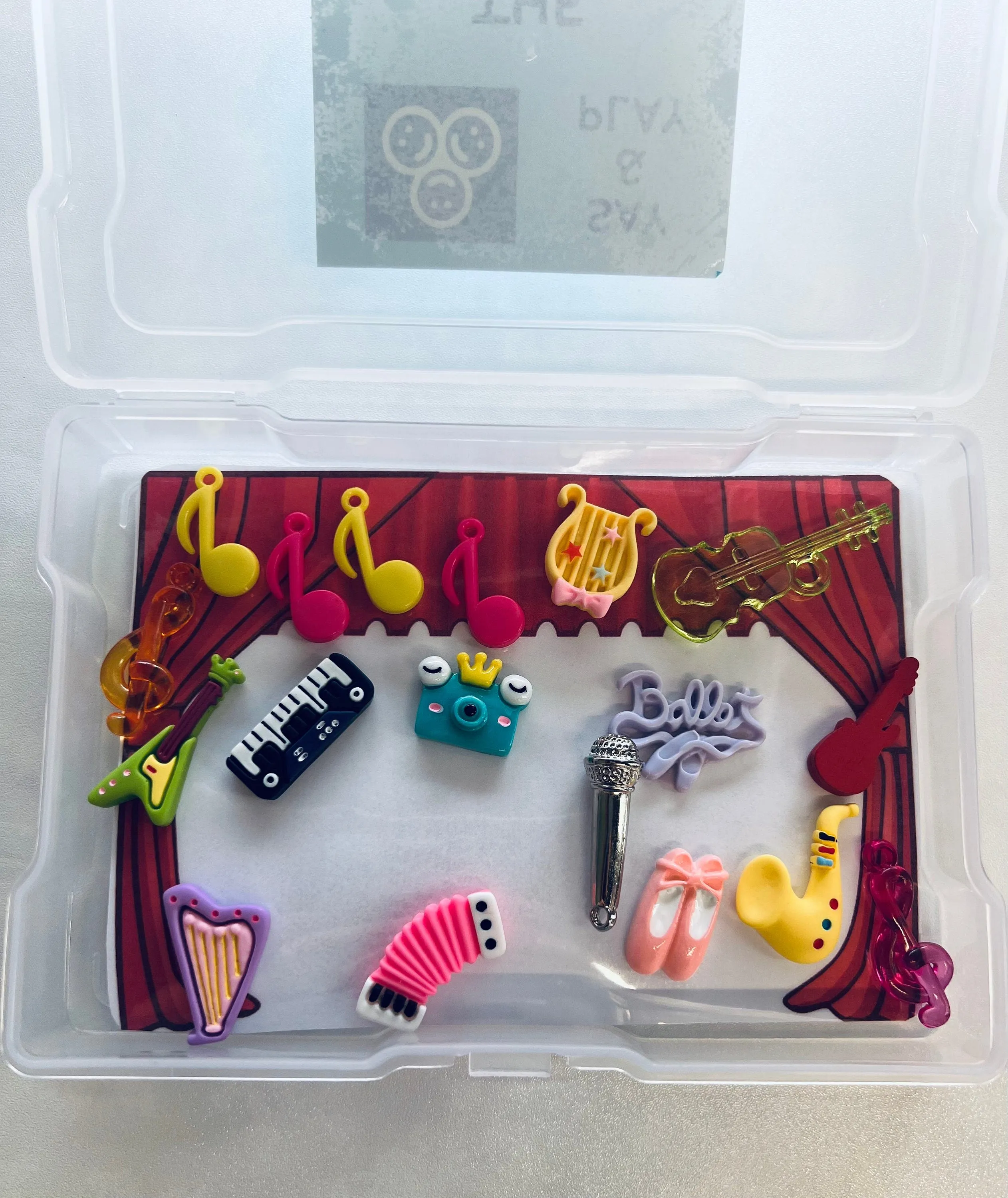 Miniature Arts Theme Mini Objects Music Trinkets Language Task Box Speech Therapy Task Box